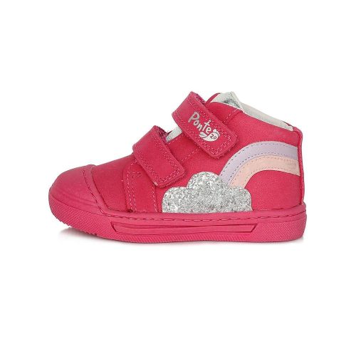 22-33 PONTE20 szupinált cipő lányoknak - pink szivárványos, felhős
